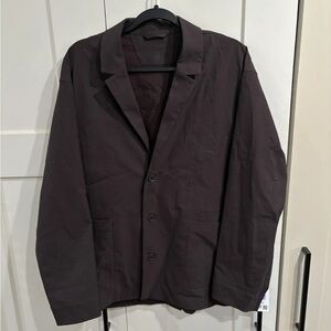 Lululemon Men's Relaxed-Fit Pockets Casual Lightweight Twill Blazer Black large.